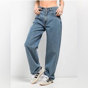 Empyre Tori  Womens  Carpenter Skate Loose Straight Blue High Rise Jeans 0/1